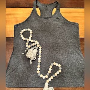 Women’s Medium Adidas Climalite Heather Black Racer Back Tank